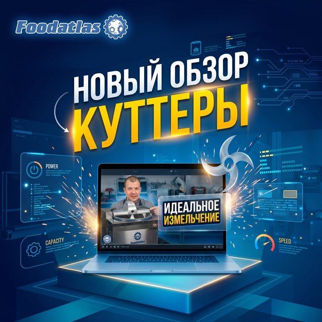Куттеры Foodatlas CP‑30 и CP‑30 Eco: новый видеообзор
