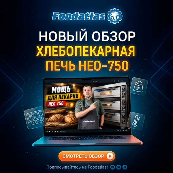 Видеообзор печей HEO‑750 Foodatlas: мощность, объёмы, удобство