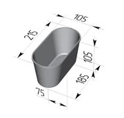 Хлебная форма Л10 (560 грамм) овальная