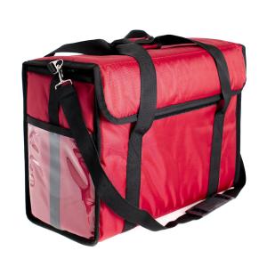 Термосумка для обедов 45х20х30 (27л), фольгированная, красная