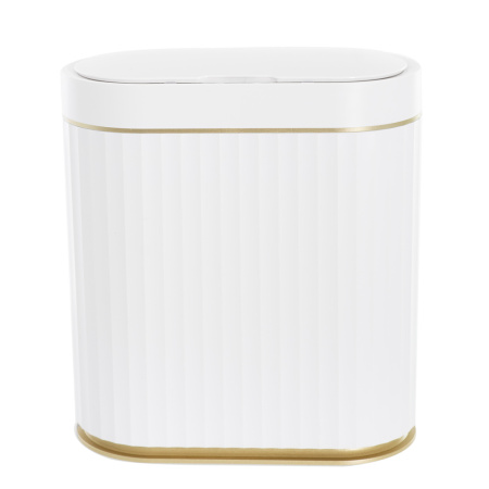 Ведро для мусора сенсорное, овал, Foodatlas JAH-6713, 8 л (белый)