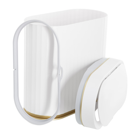 Ведро для мусора сенсорное, овал, Foodatlas JAH-6713, 8 л (белый)