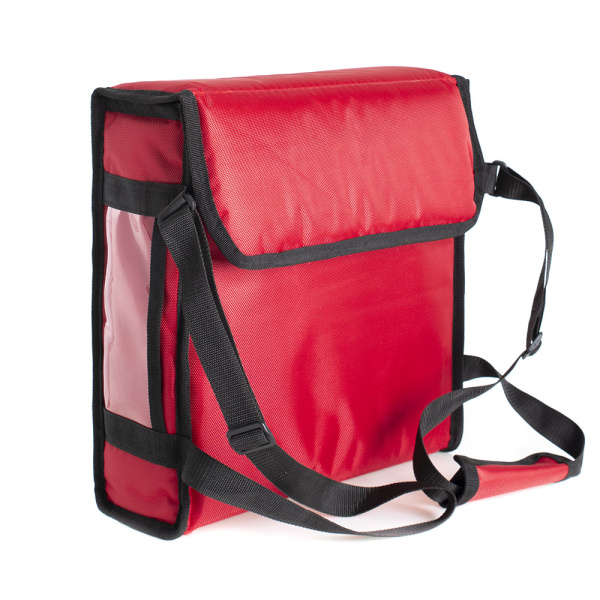 Термосумка для пиццы 35х35х10, фольгированная, красная