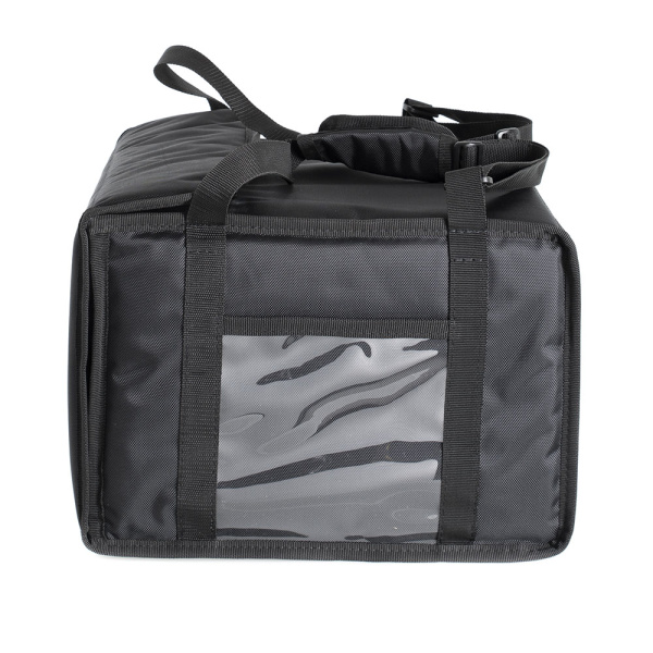 Термосумка для пиццы 35х35х25, фольгированная, черная