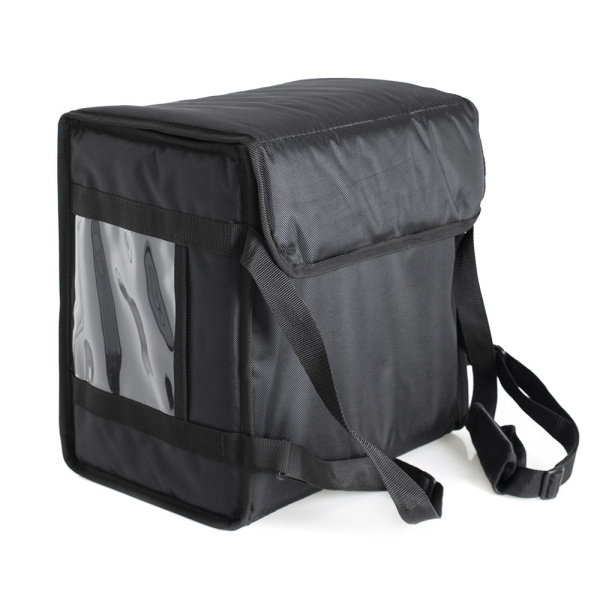 Термосумка для пиццы 35х35х25, фольгированная, черная