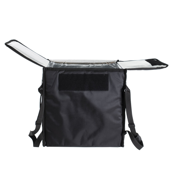 Термосумка для пиццы 35х35х25, фольгированная, черная