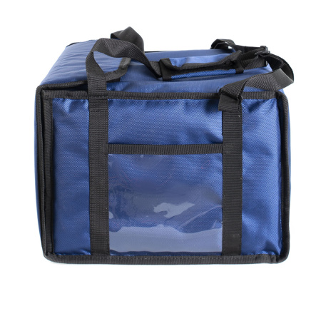 Термосумка для пиццы 35х35х25, фольгированная, синяя