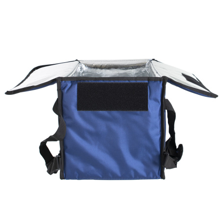 Термосумка для пиццы 35х35х25, фольгированная, синяя