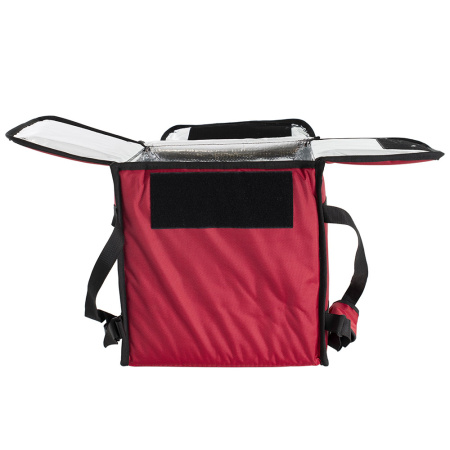 Термосумка для пиццы 35х35х25, фольгированная, красная