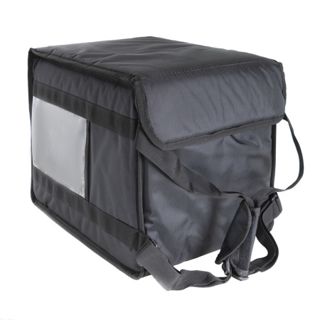 Термосумка для пиццы 35х35х45, фольгированная, черная