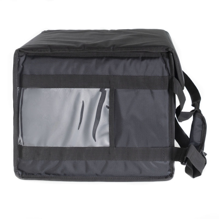 Термосумка для пиццы 35х35х45, фольгированная, черная