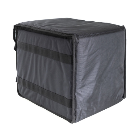 Термосумка для пиццы 35х35х45, фольгированная, черная