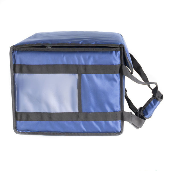 Термосумка для пиццы 35х35х45, фольгированная, синяя