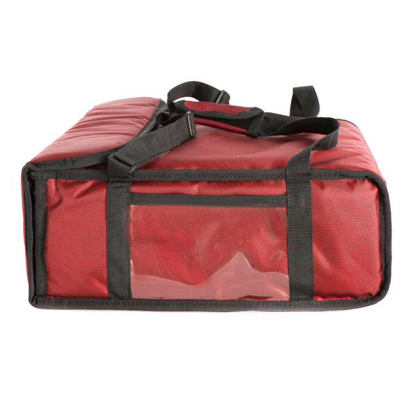 Термосумка для пиццы 42х42х15, фольгированная, красная