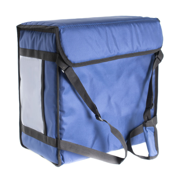 Термосумка для пиццы 45х45х25, фольгированная, синяя