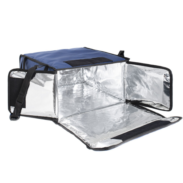 Термосумка для пиццы 45х45х25, фольгированная, синяя