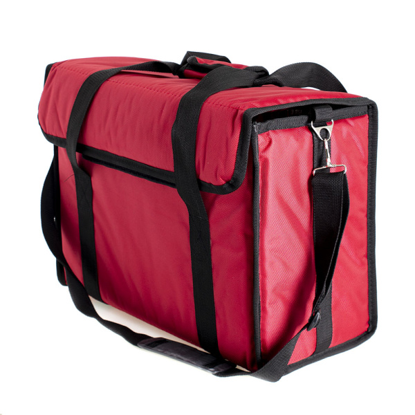 Термосумка для обедов 45х20х30 (27л), фольгированная, красная