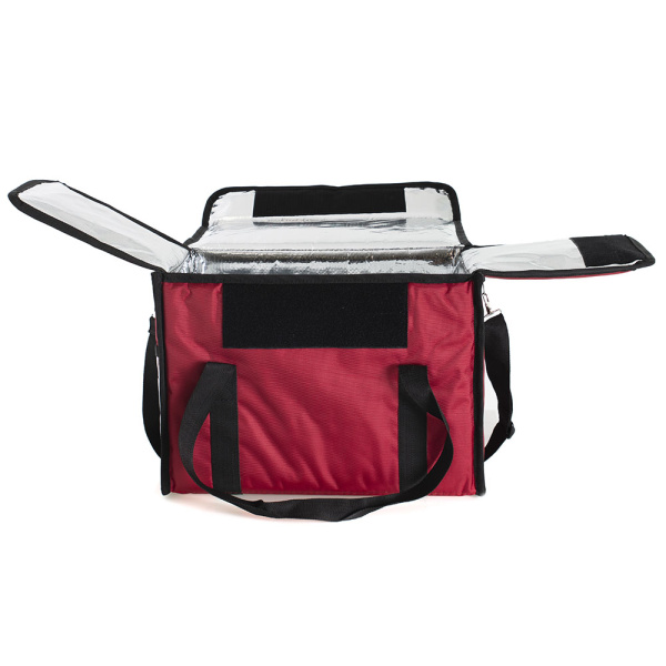 Термосумка для обедов 45х20х30 (27л), фольгированная, красная