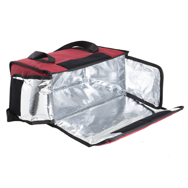 Термосумка для обедов 45х20х30 (27л), фольгированная, красная
