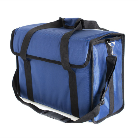 Термосумка для обедов 45х20х30 (27л), фольгированная, синяя