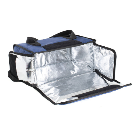 Термосумка для обедов 45х20х30 (27л), фольгированная, синяя