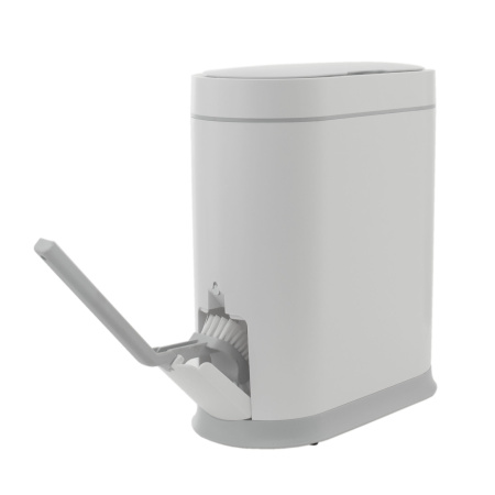 Ведро мусорное с ёршиком, сенсорное, JAH-6712, 8л (белый)