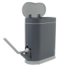 Ведро мусорное с ёршиком, сенсорное, JAH-6712, 8л (серый) (58906230015) распродажа
