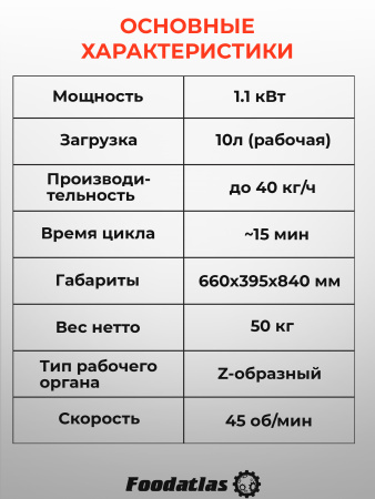 Машина тестомесильная Foodatlas HO-15B