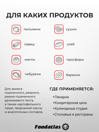 Машина тестомесильная HDM(H)-25 Foodatlas (220V)