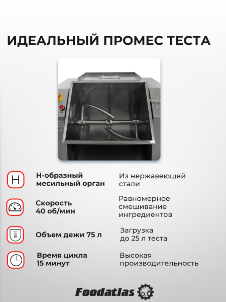 Машина тестомесильная HDM(H)-25 Foodatlas (220V)