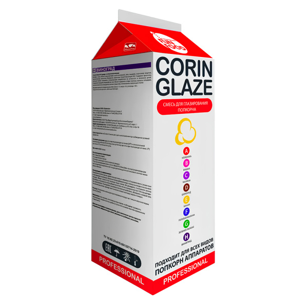 Вкусовая добавка "CorinGlaze"SR Клубника БИО 0,8 кг для попкорна