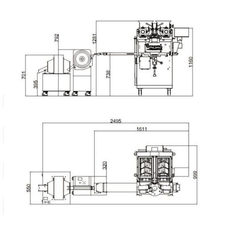 Машина для формования шариков с начинкой PCREM-280D Foodatlas